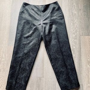 Black high-rise cropped dress pants